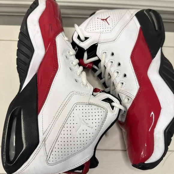 Nike Jordan B'Loyal Sneakers In A White Black and Red Colorway Men's - Picture 2 of 5